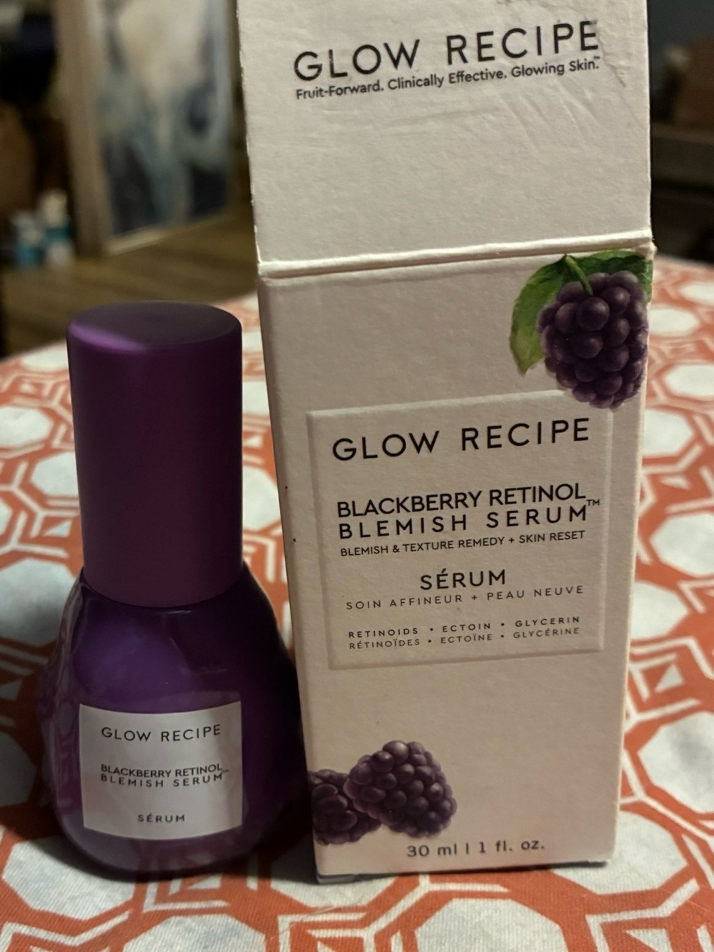 Glow Recipe Purple Blackberry Retinol Blemish Serum Bottle